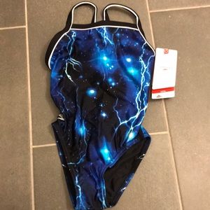 New blue lightening speedo swimsuit